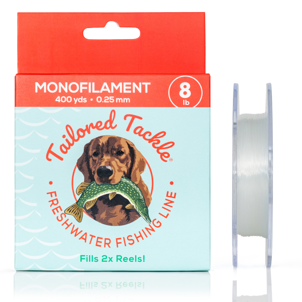 Freshwater Fishing Line Monofilament 8Lb 400Yds Clear Nylon Mono Front