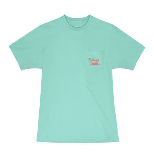 Saltwater Surf Fishing Pocket Tee Sea Foam Mens